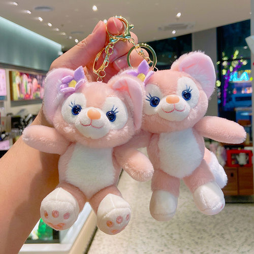 可爱狐狸卡通毛绒钥匙扣女