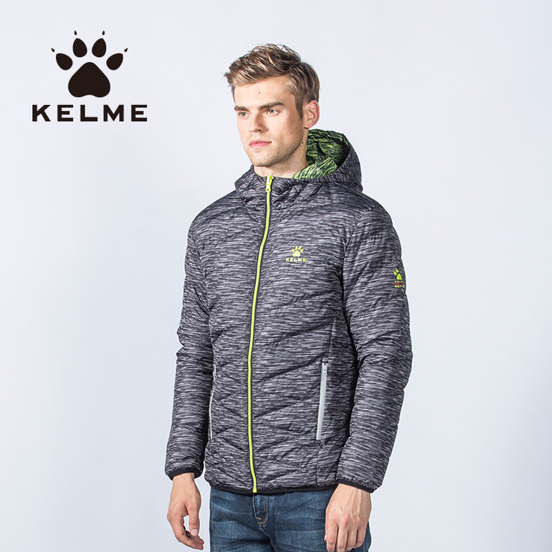 KELME卡尔美 男迷彩羽绒服秋冬运动休闲连帽保暖时尚双面穿外套在类目 运动服/休闲服装, 运动羽绒服中 - 来自Buy2taobao.com提供专业的淘宝代购服务