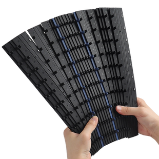 弘文装订夹条A4塑料十孔压条压边条活页本订夹条装订夹三孔压条夹文件活页扣环夹边条装订条装订夹文件卡条