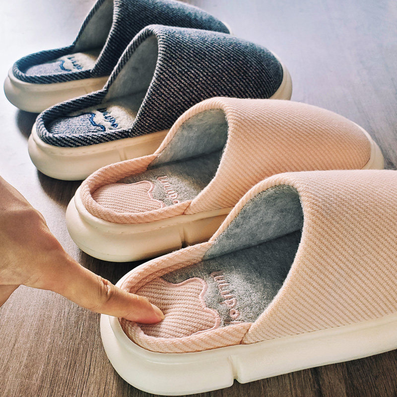 厚底包头慈溪棉拖鞋女士秋冬季情侣家居家室内布艺保暖办公室男生,居家布艺,居家棉拖/棉鞋,淘宝优惠券,粉丝福利购,淘宝优惠卷