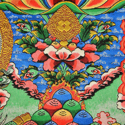 大日如来唐卡画像客厅玄关尼泊尔刺绣镇宅手绘西藏式密宗佛像挂画