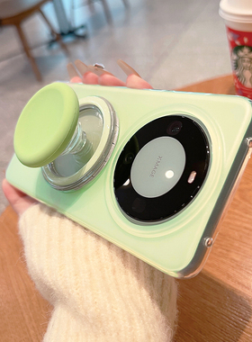 磁吸气囊支架壳适用华为Mate70手机壳泡泡支架60pro+新款网红mt50全包40防摔p60pro保护壳pro十女高级感外壳