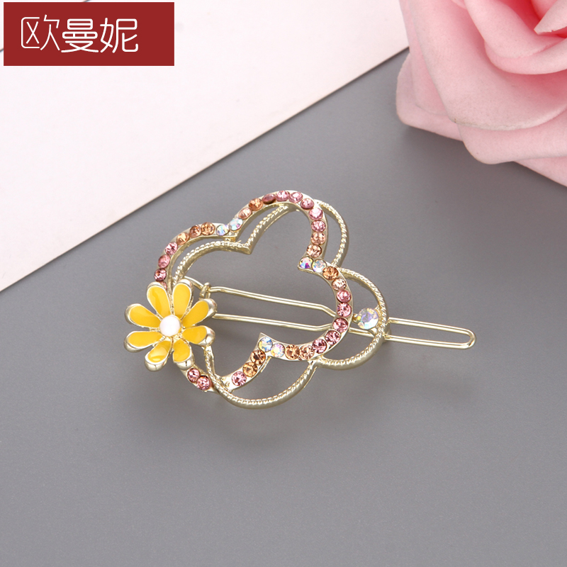 日系韩国简约少女网红侧边小发夹