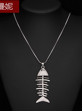 欧曼妮鱼骨毛衣链长款项链
