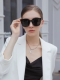 美莉思源 Антирадиационные солнцезащитные очки, по фигуре, популярно в интернете, в корейском стиле, защита от ультрафиолета