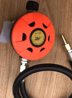潜水呼吸器黄色可调节潜水二级头可调呼吸调节器