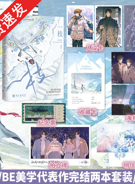 全新正版】一枝套装2册完结实体书 绿山BE美学代表作晋江文学双男主新增 没有见面的时刻番外 青春言情畅销书酷威图书专营店