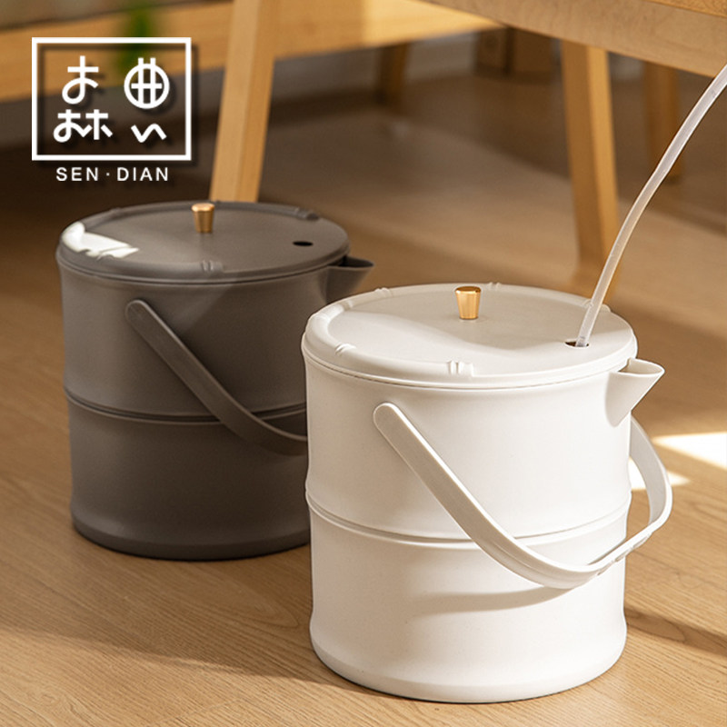 高端家用茶水桶废水桶储水干湿分离茶台办公室茶渣垃圾桶茶具配件