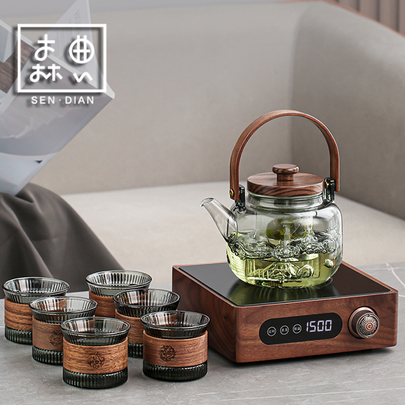 围炉2025新款小型电陶炉家用煮茶器玻璃烧水养生茶壶套装电热一体,餐饮具,茶壶,淘宝优惠券,粉丝福利购,淘宝优惠卷