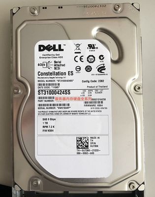 DELL T410 R410 R510 R710 服务器硬盘 1TB SAS 3.5寸 7.2K 6GB