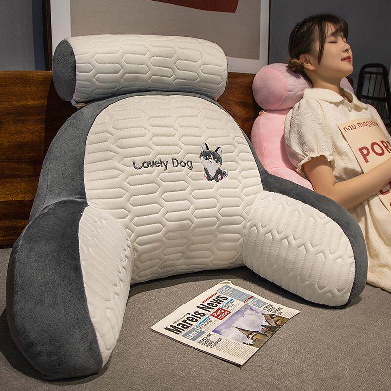 日本品质乳胶床头靠垫护腰靠枕靠背沙发抱枕床上玩看书可拆洗枕头