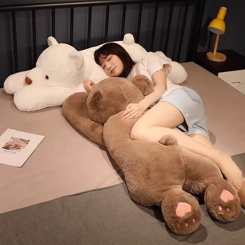 日本品质趴趴熊抱枕女生睡觉专用床头靠垫夹腿沙发毛绒送礼物玩具