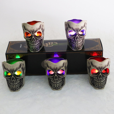 Halloween ghost head candle lights horror decorative props