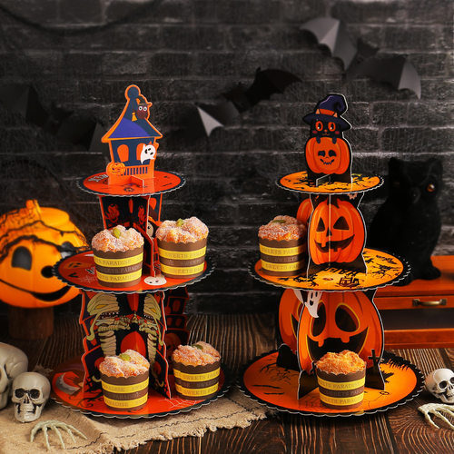 Halloween pumpkin multi-layer cake rack decoration南瓜蛋糕架