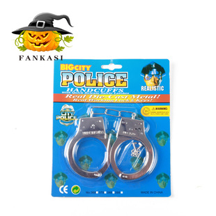Iron Halloween Decoration Stainless handcuffs Police
