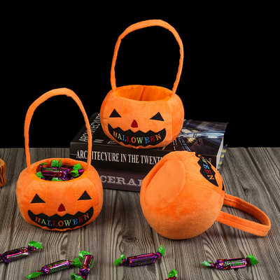 Halloween hand-held pumpkin bag costume prop万圣节手提南瓜袋