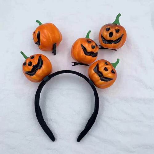 Halloween funny pumpkin headband万圣节头纱搞怪南瓜发箍扮饰品