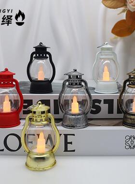 Electronic Candles Halloween Gift Lights复古小马灯圣诞万圣节