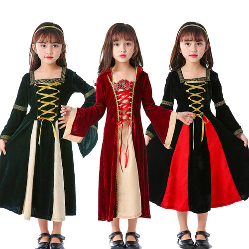Halloween medieval retro court dress princess dress公主裙服