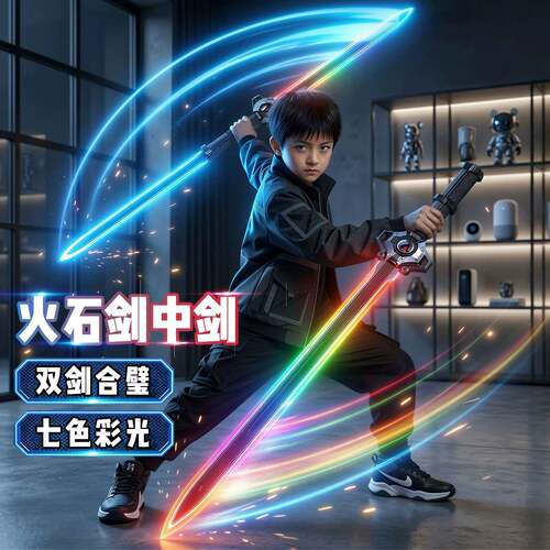 Colorful Liuguang Lei Di Holy Sword spray Children's Toys