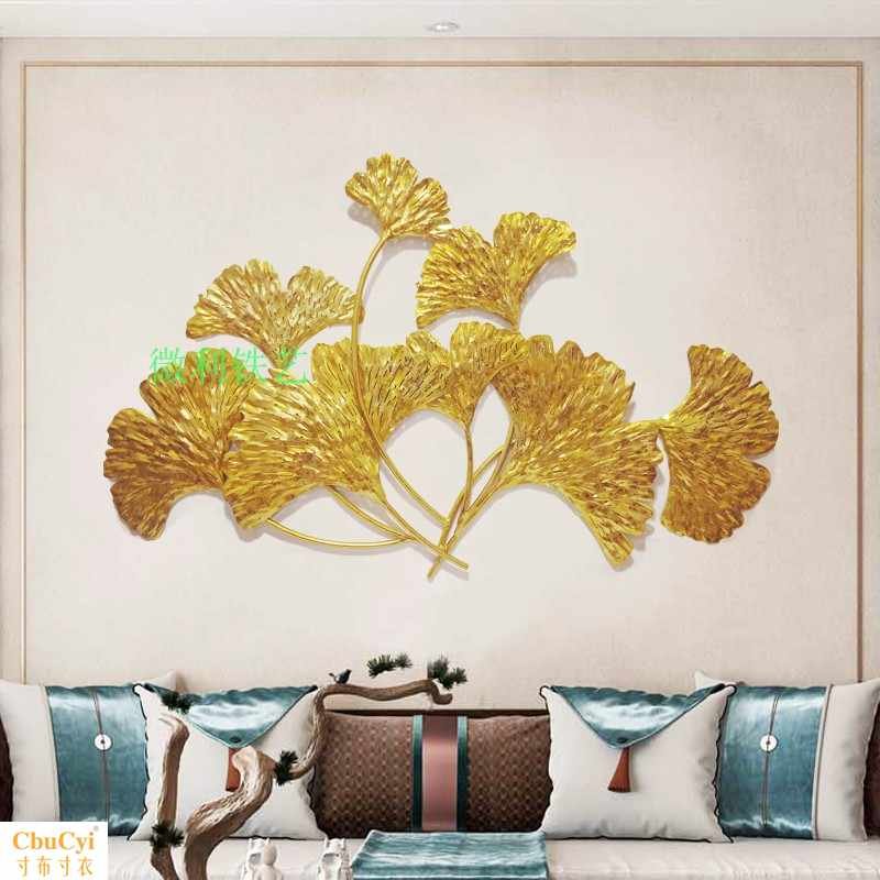 Ginkgo biloba American Modern Living room wall Wall decoration Iron art Soft decorations Corridor Wall Pendantsin the Home accessories , Mural  category - from Buy2taobao.com to provide professional Taobao agent buy service