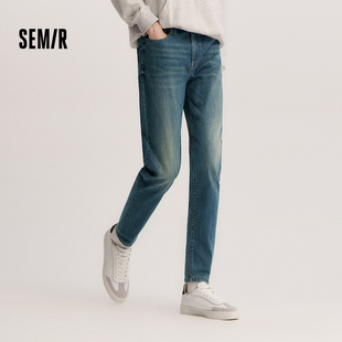 森柔|森马牛仔裤男生春季复古多色水洗裤子修身小脚长裤时尚百搭