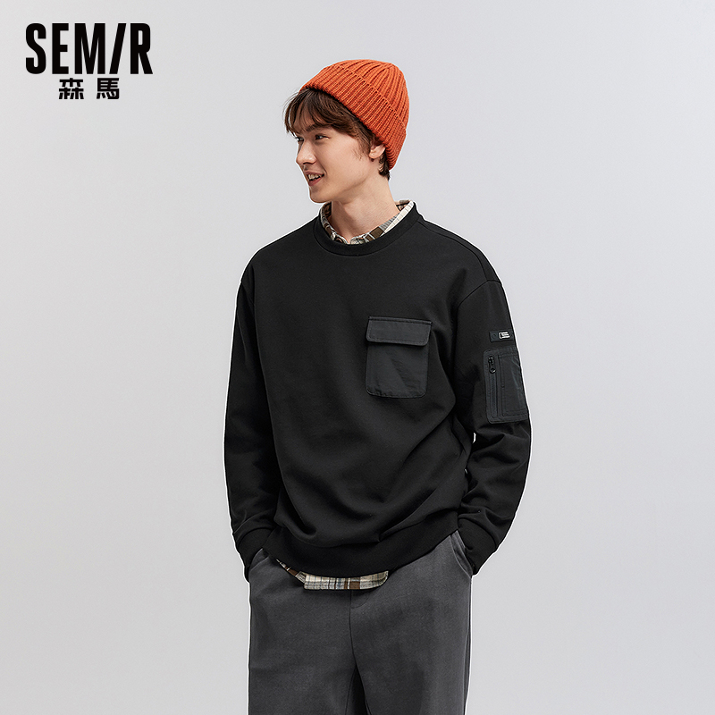 森马潮商场森柔棉男卫衣春季新款