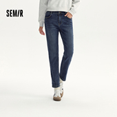 简约小直筒裤 森柔牛仔 女百搭长裤 秋2025新款 商场同款 森马牛仔裤