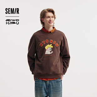 森马×RYO艺术家系列卫衣男时髦潮流绣花情侣装冬季上衣宽松休闲