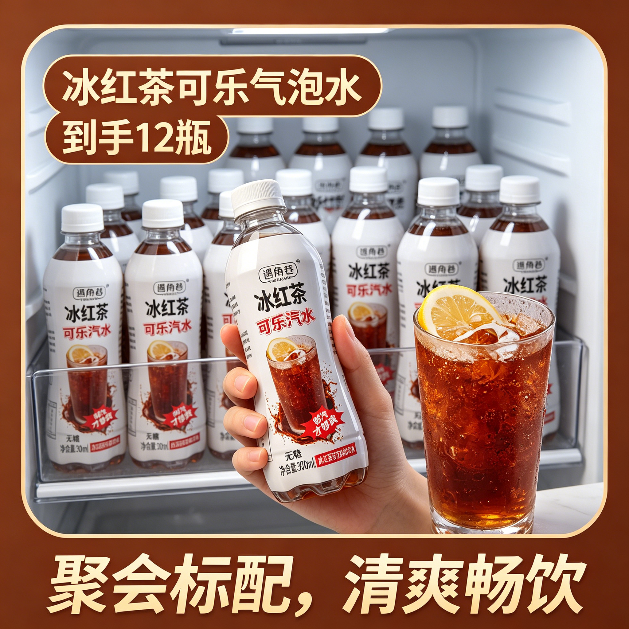 【夏季福利款】新日期冰红茶可乐气泡水酸甜可口整箱商用聚餐汽水
