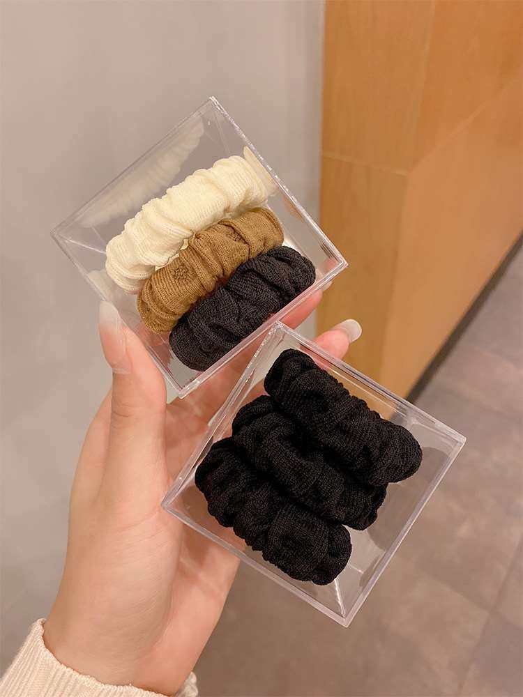 韩国简约发圈网红2021年新款发绳头饰2022加粗皮筋女扎头头绳皮套