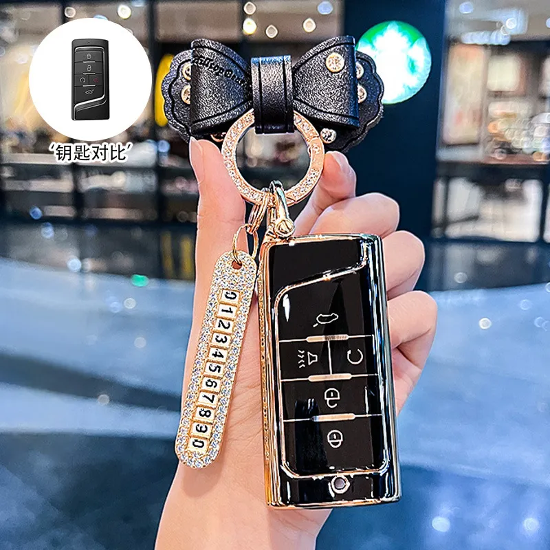 适用广汽传祺gs4plus钥匙套埃安yplus影豹m8宗师gs8壳gs3扣m6pro