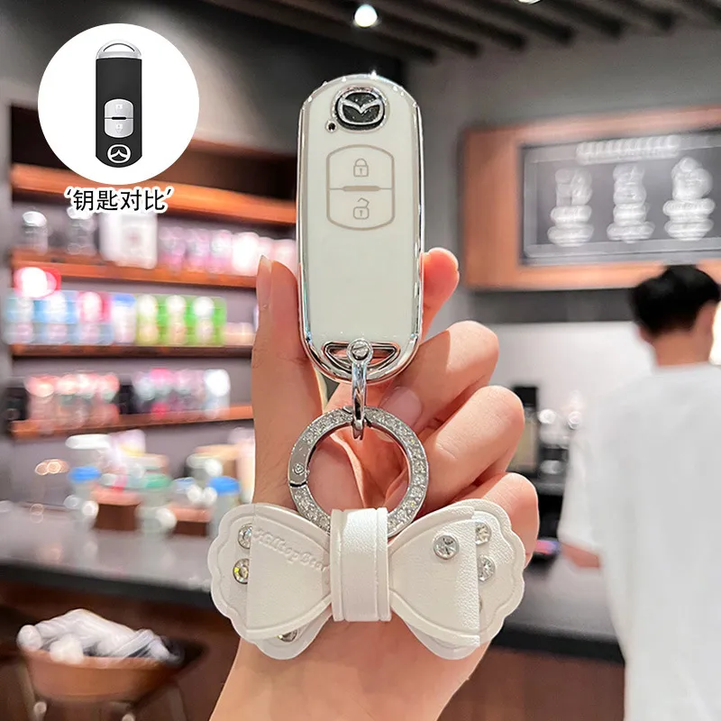 适用于马自达汽车钥匙套cx4包cx5昂克赛拉3阿特兹6睿翼7扣cx9扣壳