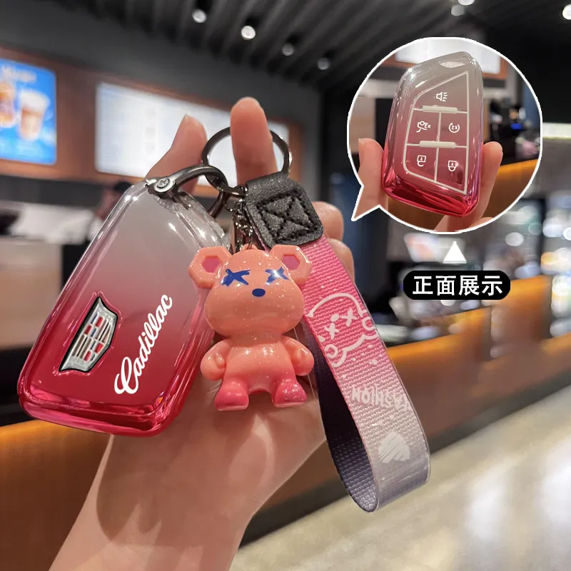 适用凯迪拉克钥匙套XT5 XT6车CT6渐变XT4高级感XTS扣CT5包SRX男AT