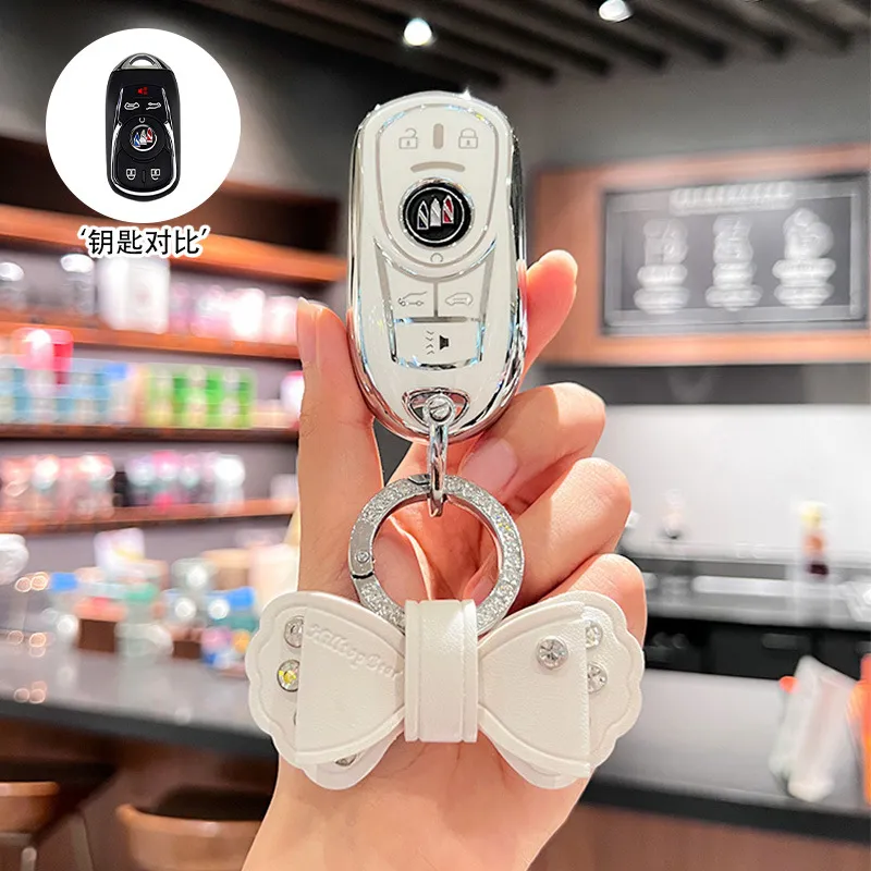 适用22-23款别克GL8车钥匙套女ES陆尊GL8陆上公务舱胖头鱼包壳扣