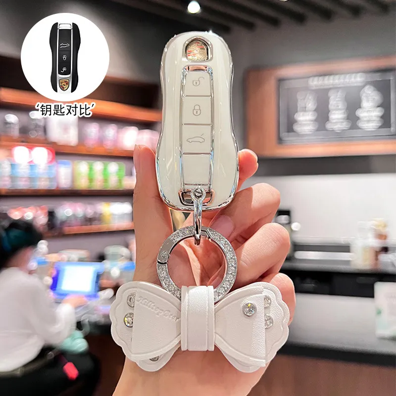 保时捷钥匙壳911卡宴Cayenne帕拉梅拉Panamera扣套包19新款车