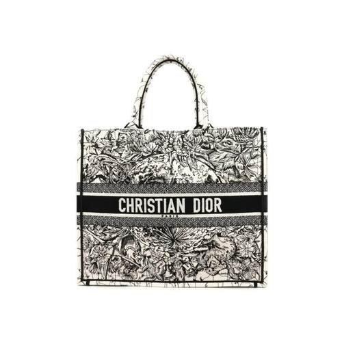 【二手99新】Dior 迪奥米白织物女款手提包