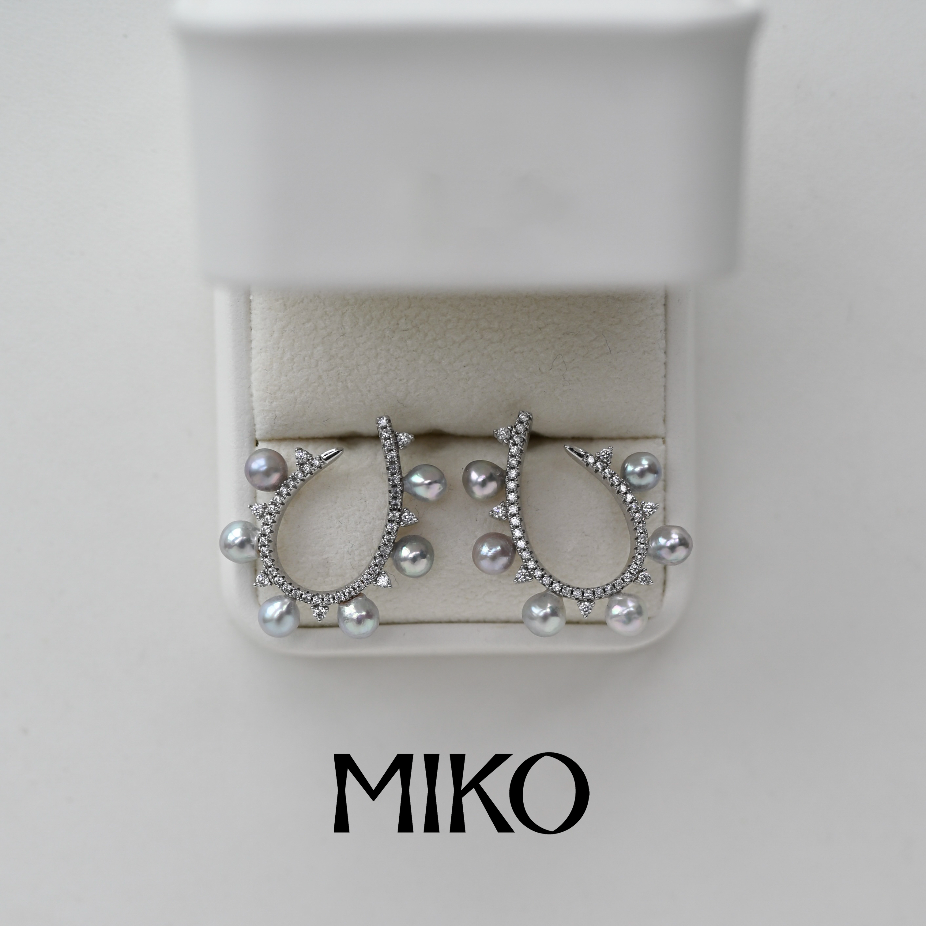 秋冬新款天然海水真多麻akoya珍珠耳环高级感耳钉女纯银原创轻奢