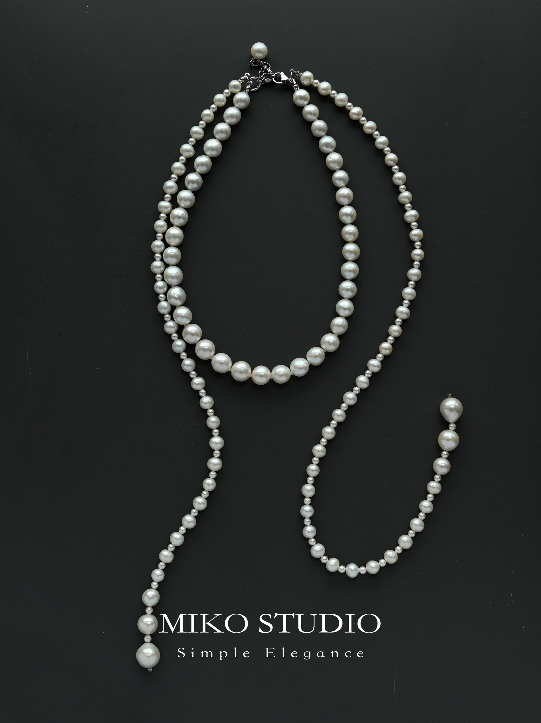 日常通勤原创设计近圆微瑕淡水珍珠项链女长款叠戴珍珠毛520礼物