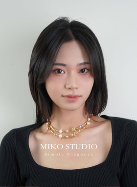 天然淡水正圆爱迪生珍珠项链