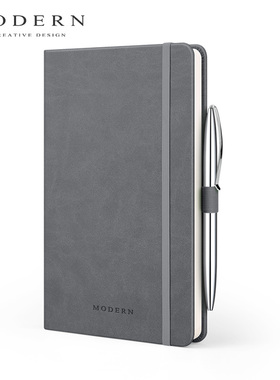MODERN商务A5笔记本子皮面高档记事本带笔 创意手帐本 时尚会议笔记本子定制文具公司礼品企业刻字logo