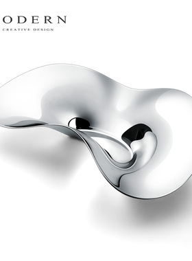 摩登MODERN轻奢北欧不锈钢粮果盆水果盘家用干果盘家客厅茶几创意