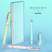 摩登MODERN马卡龙音符M6100钢笔礼盒套装 男女生学生专用小清 送礼