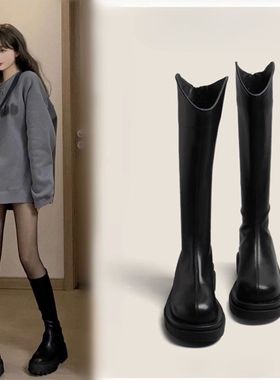 Winter Shoes for Women Knee High Boots Warm Botas Leather