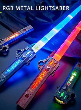 Retractable Lightsaber Finger Rotating Laser Sword Flash Lum