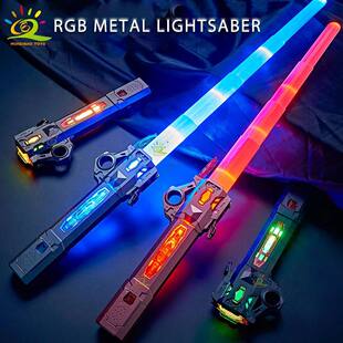 Retractable Lightsaber Finger Rotating Laser Sword Flash Lum