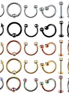 1PC G23 Titanium Nose Lip Ear Cartilage Tragus Piercing Eyeb