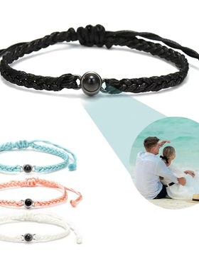 custom bracelets with picture inside projection photo gift