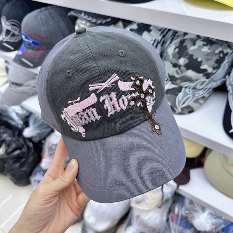 韩国代购立体字母十字架棒球帽