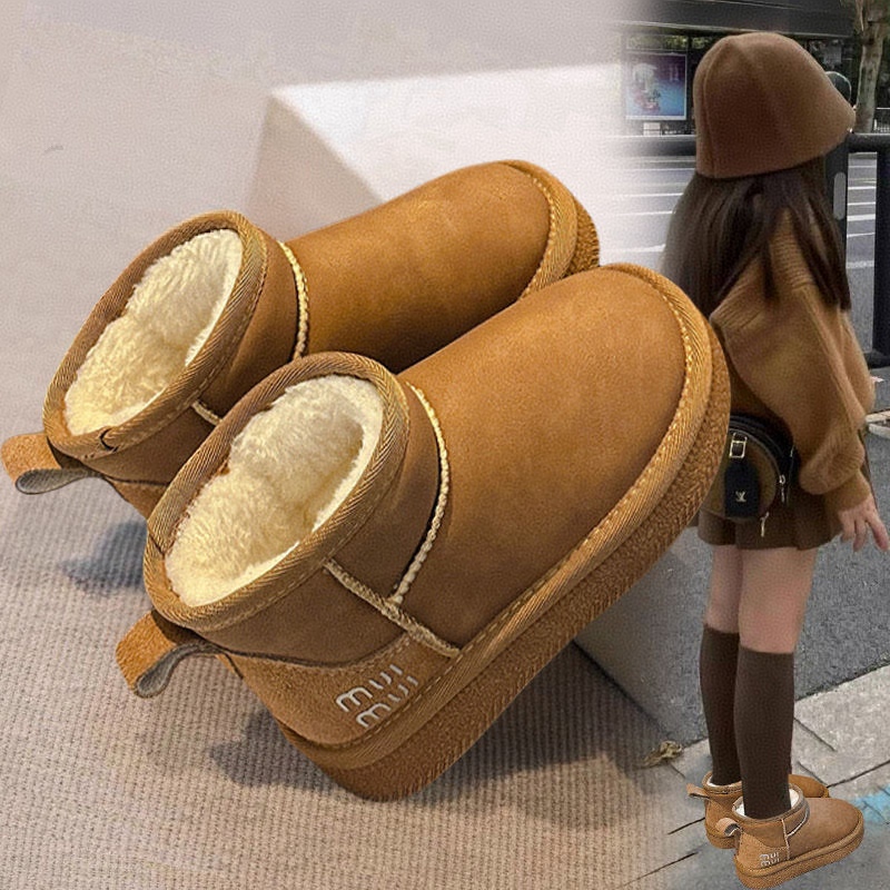 儿童亲子雪地靴冬季时尚保暖棉鞋